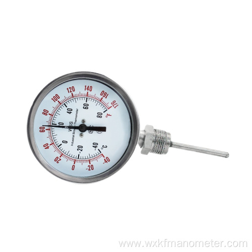 304 stainless steel bimetallic thermometer gauges